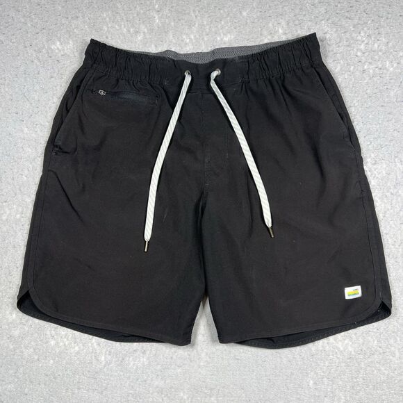Vuori Bank Shorts Men’s Medium Black Drawstring Athletic Pocket Stretch - Picture 1 of 10
